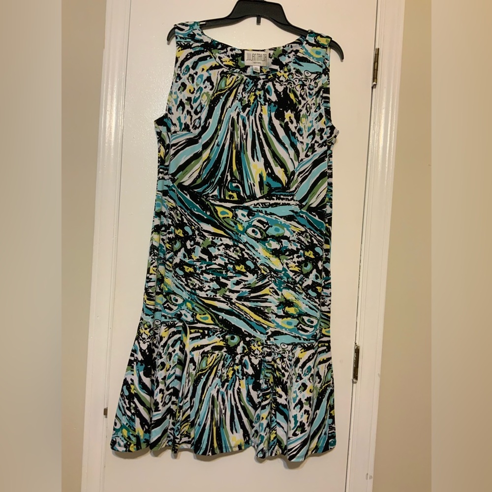NWOT Julian Taylor  Multicolor  midi Dress  Casual Woman’s 16W